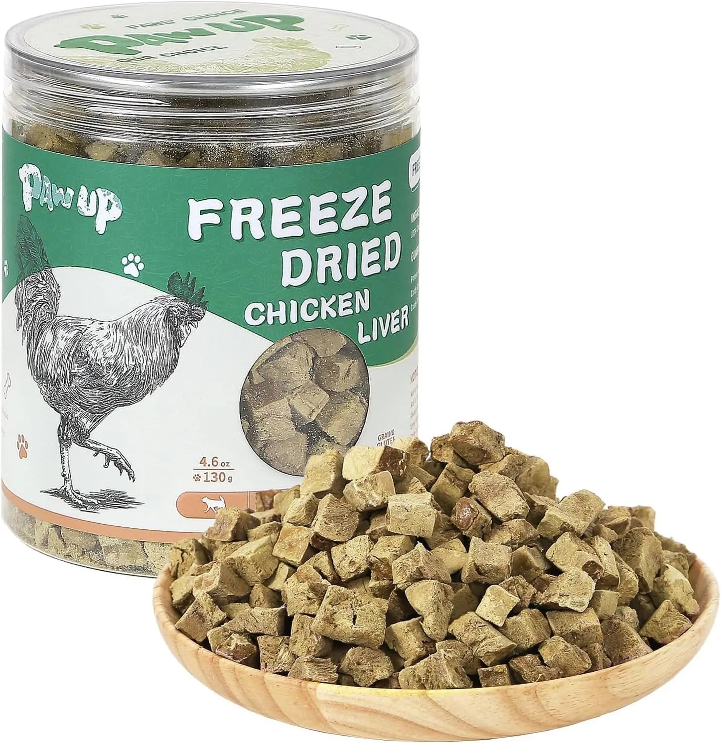 Freeze-Dried Chicken Liver & Heart Treats for Dogs and Cats 2.1 oz