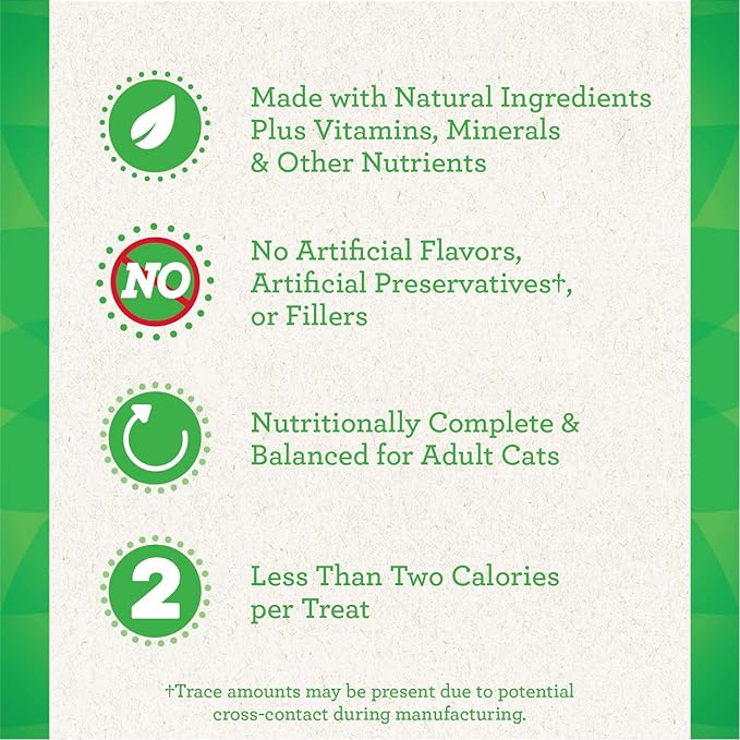 FELINE GREENIES SMARTBITES Skin & Fur Cat Treats Chicken Flavor