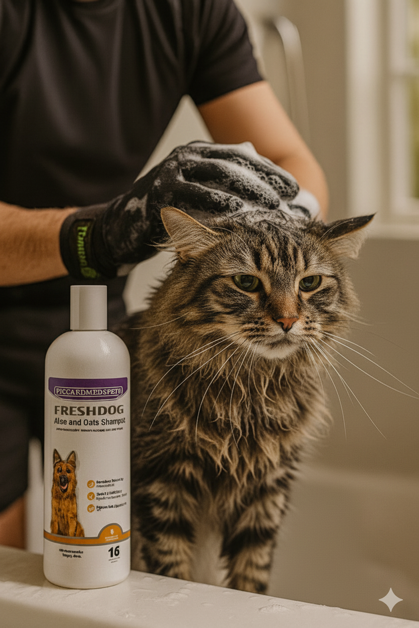 Aloe & Oats Pet Grooming Kit with HandsOn Gloves (Small)