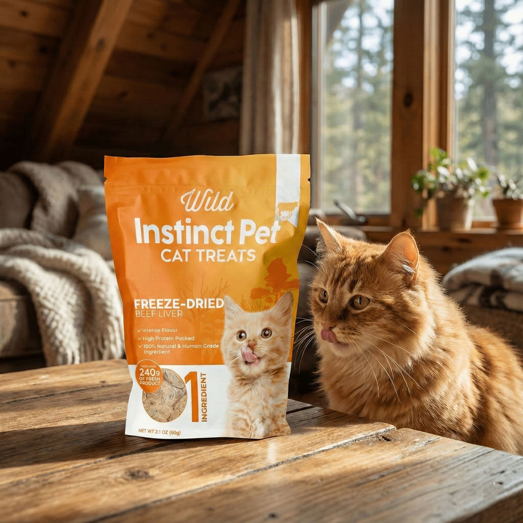 Freeze-Dried Beef Liver Cat Treats, Single Ingredient, 60g