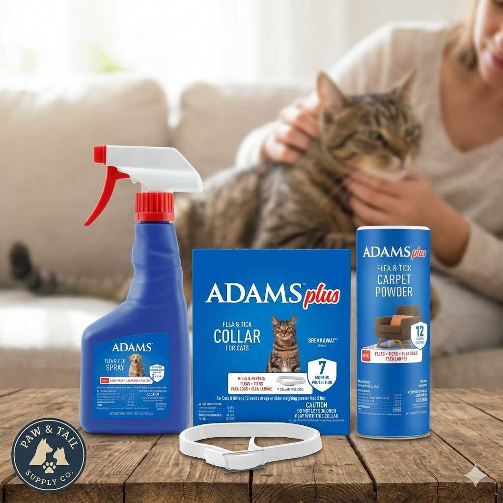 Flea and Tick Home and Cat Protection Bundle with Collar and Sprays