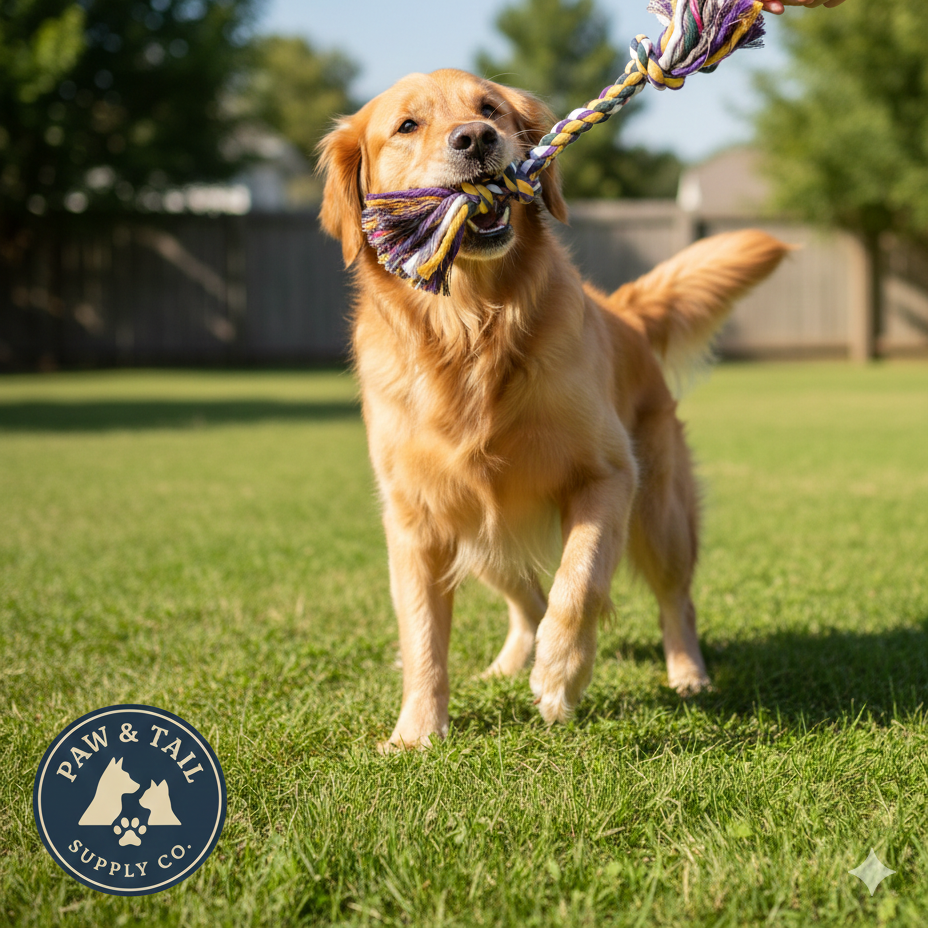 Twisted Cotton Rope Bone Toy for Medium and Large Dogs