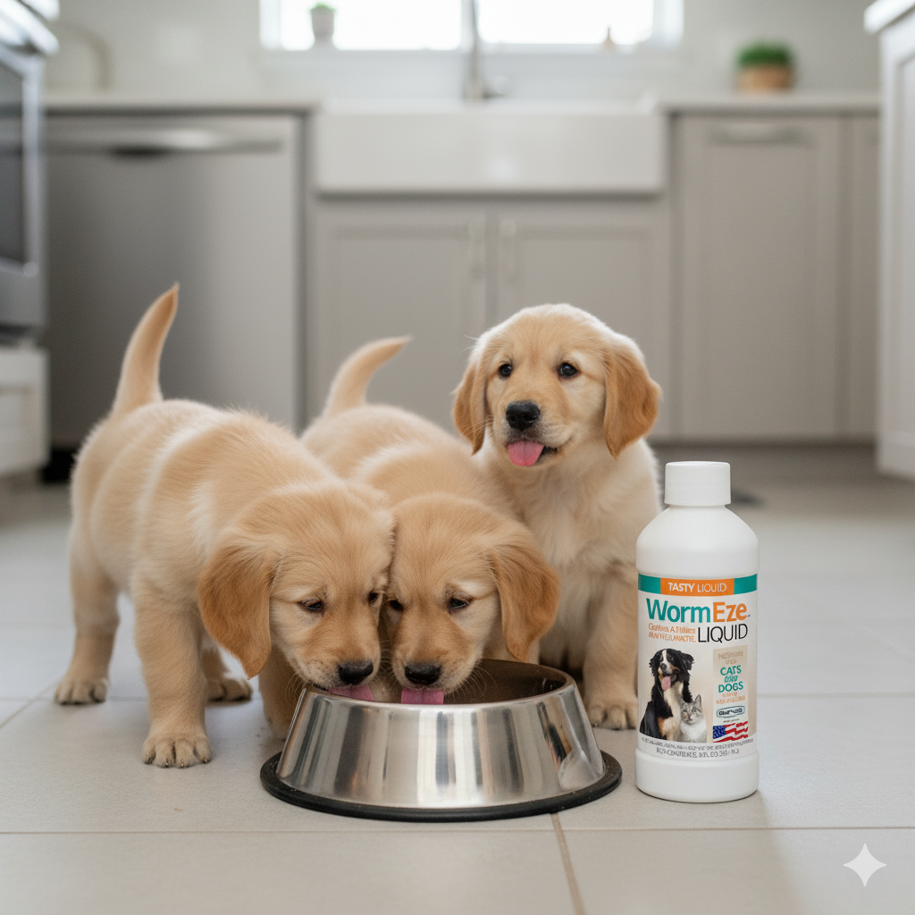 At-Home Parasite Care Kit for Dogs with Dewormer, Flea Shampoo & Toy