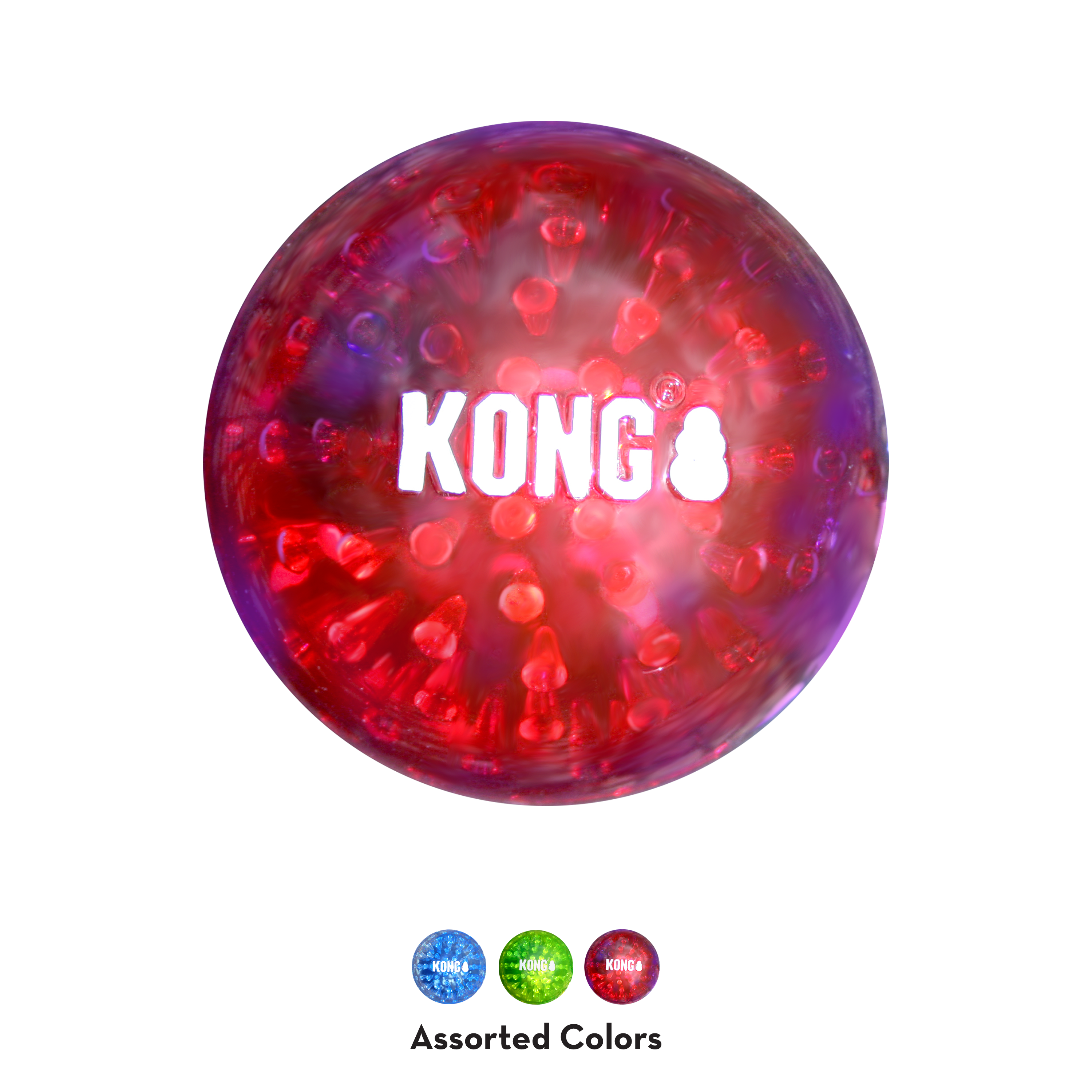 KONG Geodz Dog Fetch Toy with Squeaker and Crackle Sounds