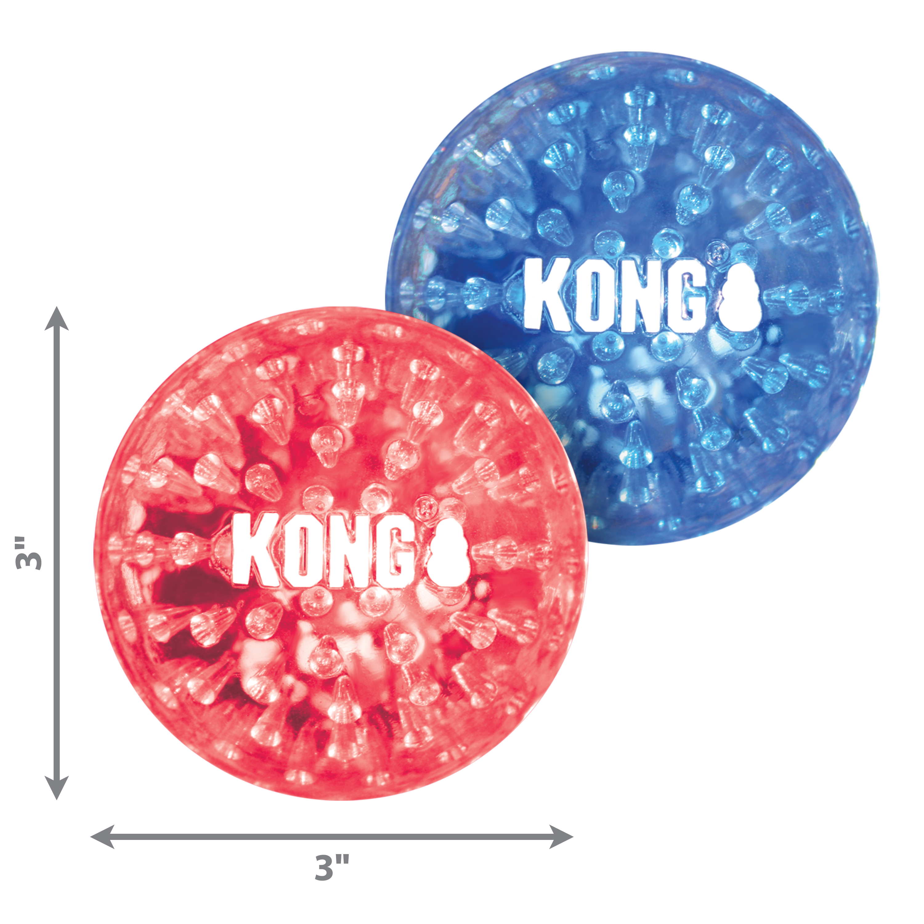 KONG Geodz Dog Fetch Toy with Squeaker and Crackle Sounds