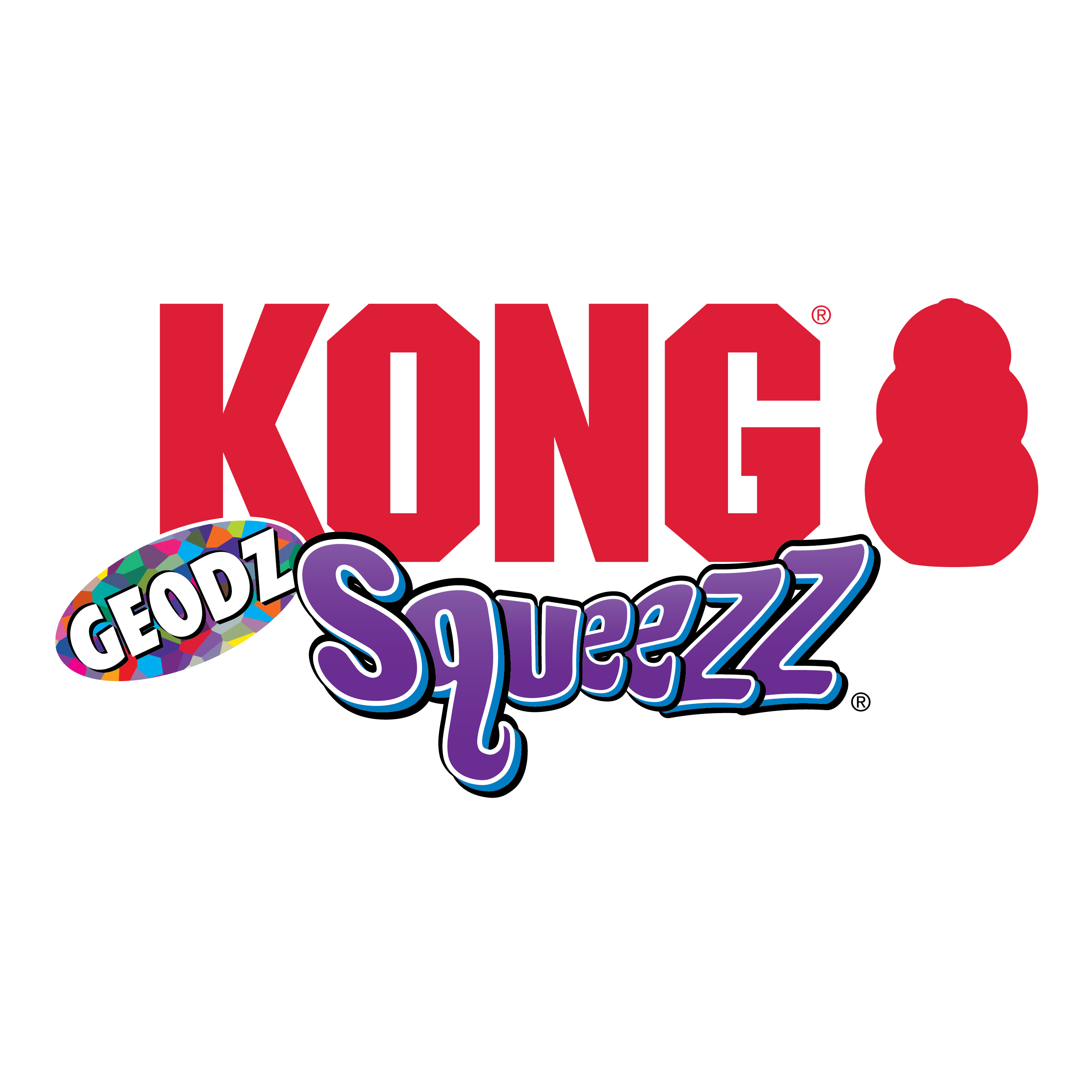 KONG Geodz Dog Fetch Toy with Squeaker and Crackle Sounds