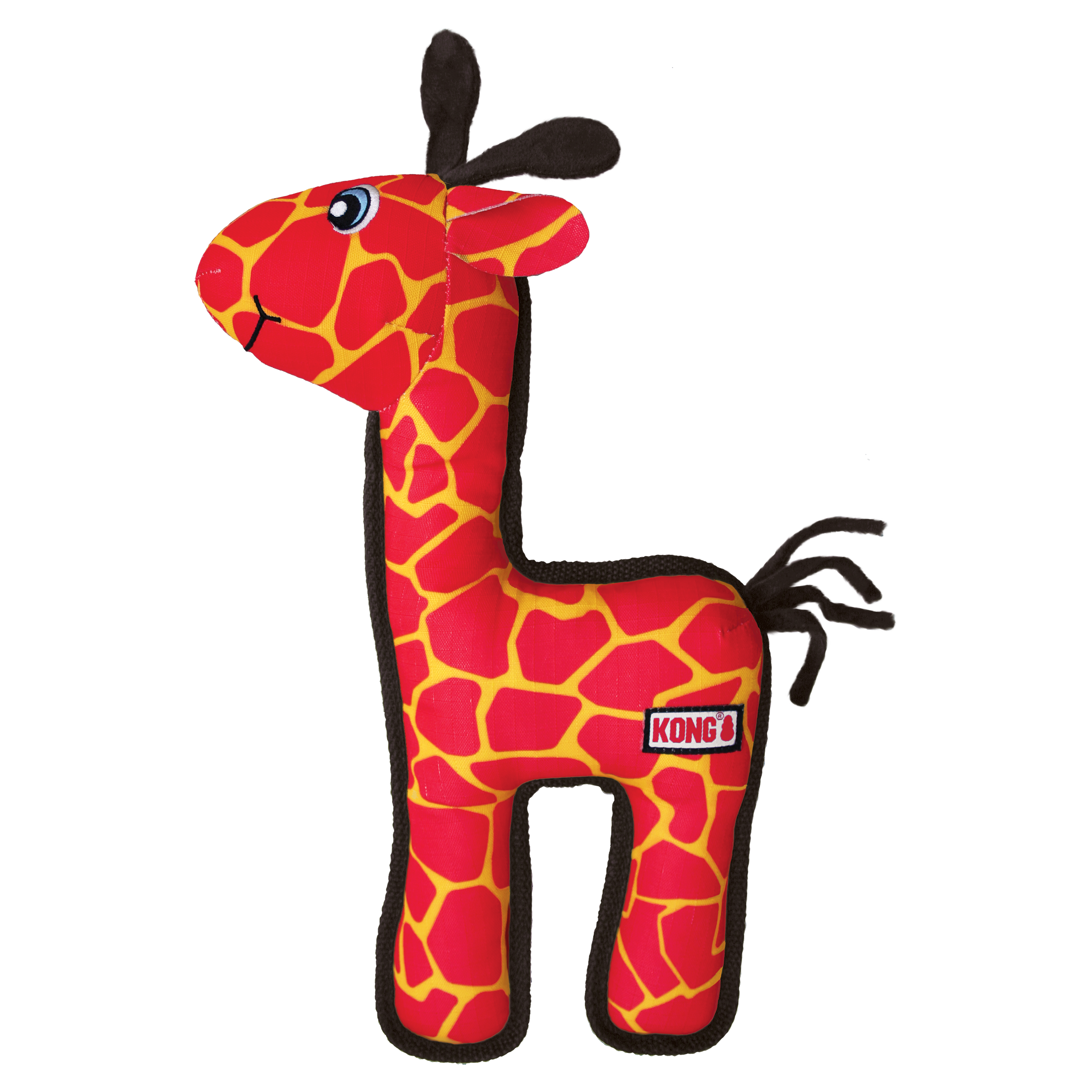 KONG Ballistic Giraffe Durable Dog Toy with Squeaker and Rattle
