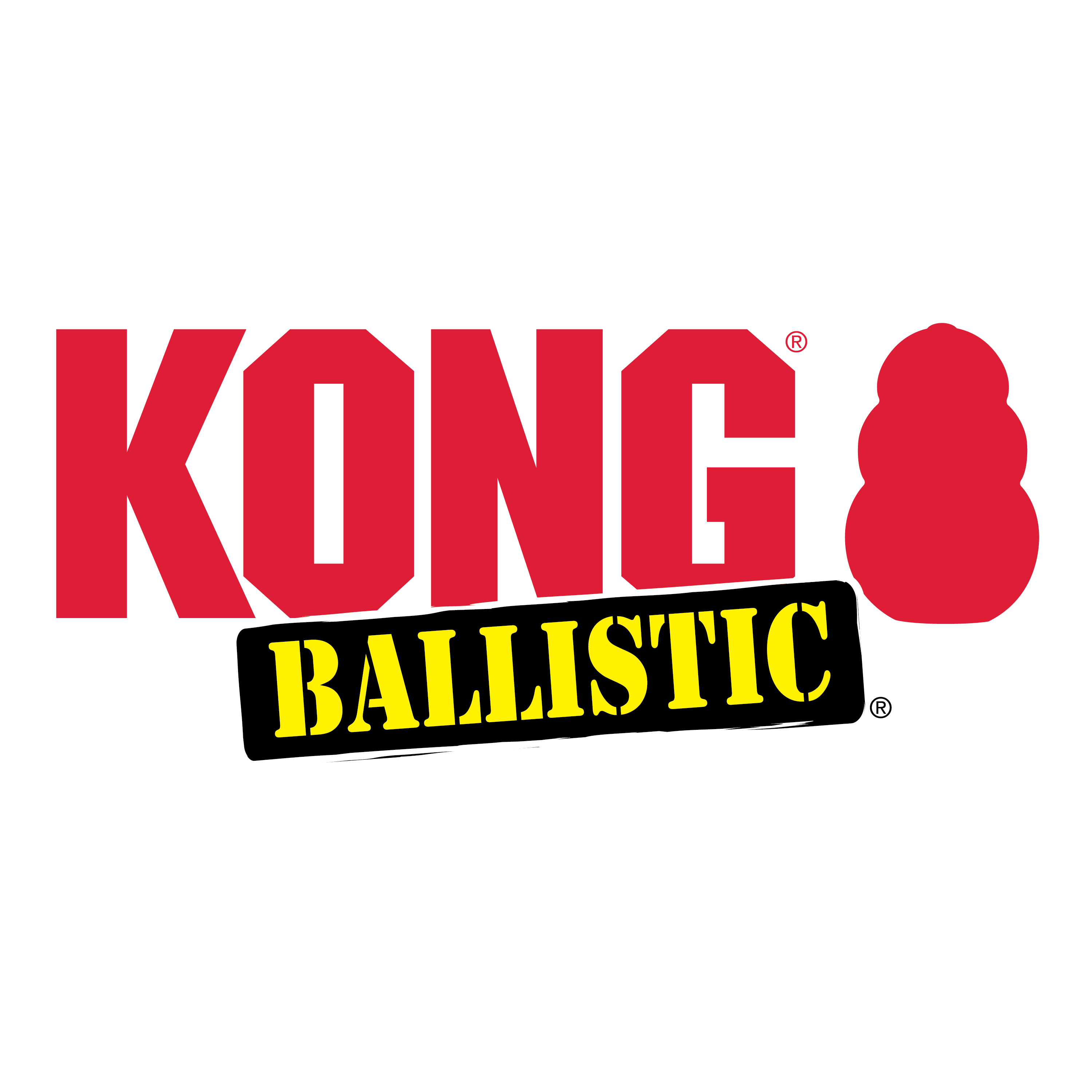 KONG Ballistic Giraffe Durable Dog Toy with Squeaker and Rattle