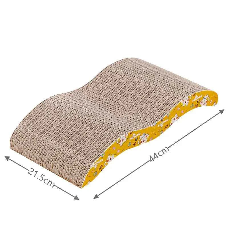 M-Shaped Cat Scratcher with Catnip, Corrugated Cardboard Lounge
