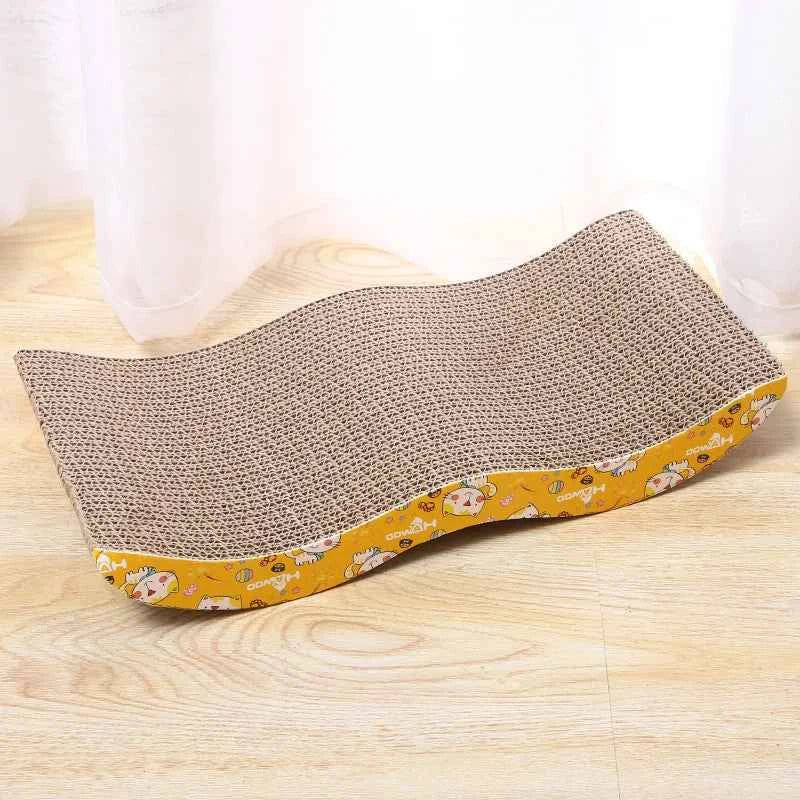 M-Shaped Cat Scratcher with Catnip, Corrugated Cardboard Lounge