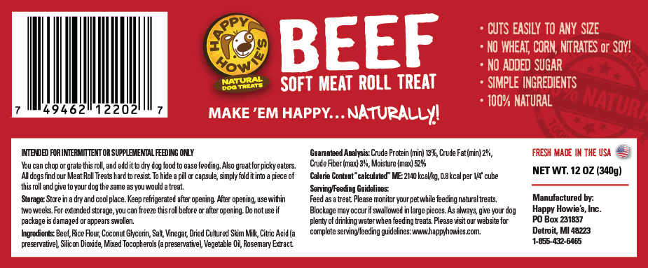 Beef Meat Roll Dog Treat, 12 oz – Soft, Easy-to-Cut Training Reward