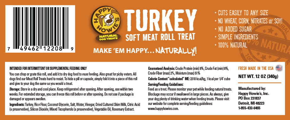 Turkey Meat Roll Dog Treat, 12 oz – Soft, Customizable Training Reward