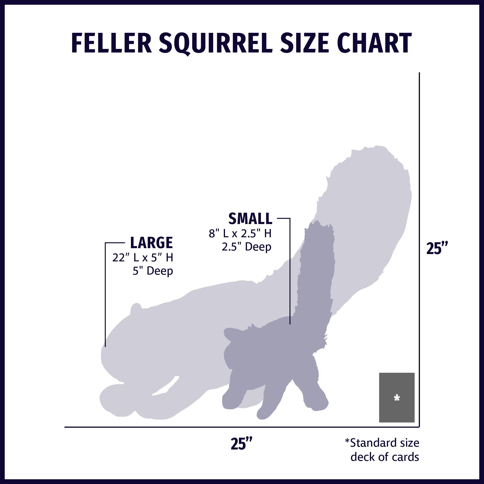 Feller Squirrel Plush Dog Toy with Squeaker, Two Sizes