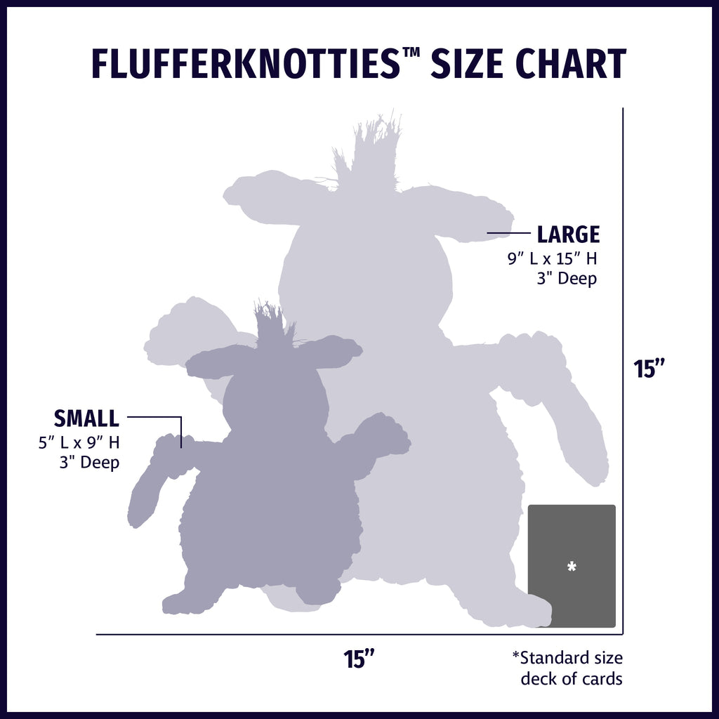 HuggleFleece FlufferKnotties Dog Toy with Knotted Limbs and Squeakers
