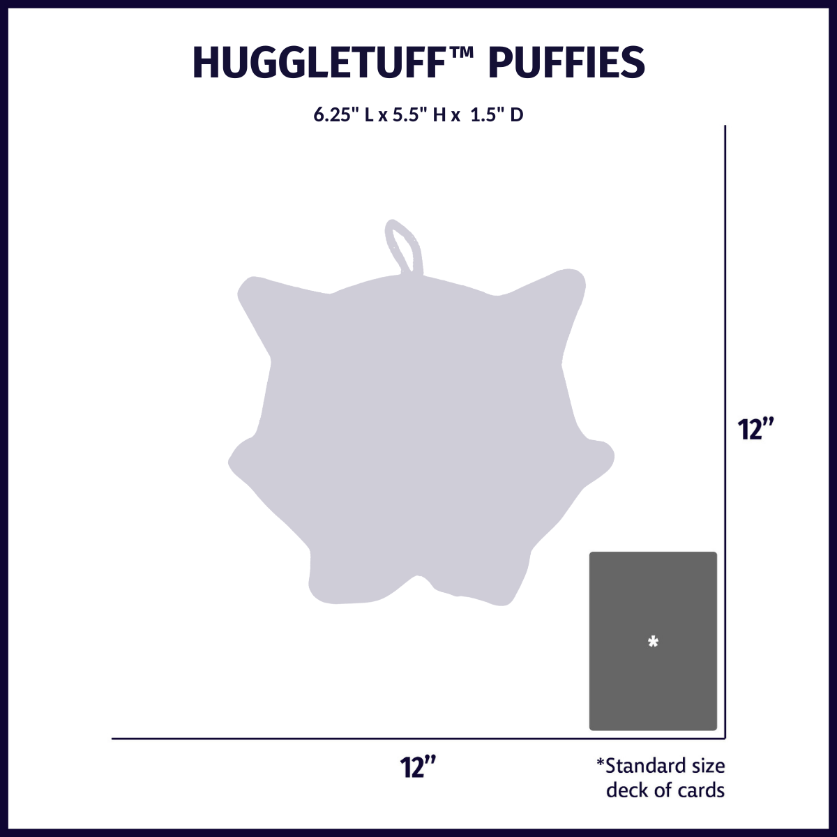 HuggleHounds HuggleTuff Puffies Dog Toy 3-Pack