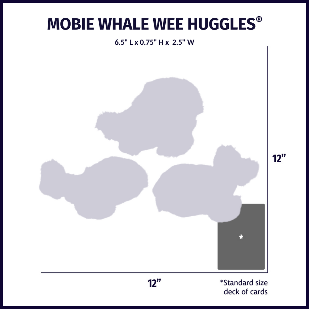 Mobie Whale Plush Toy for Small and Toy Breed Dogs with Squeaker