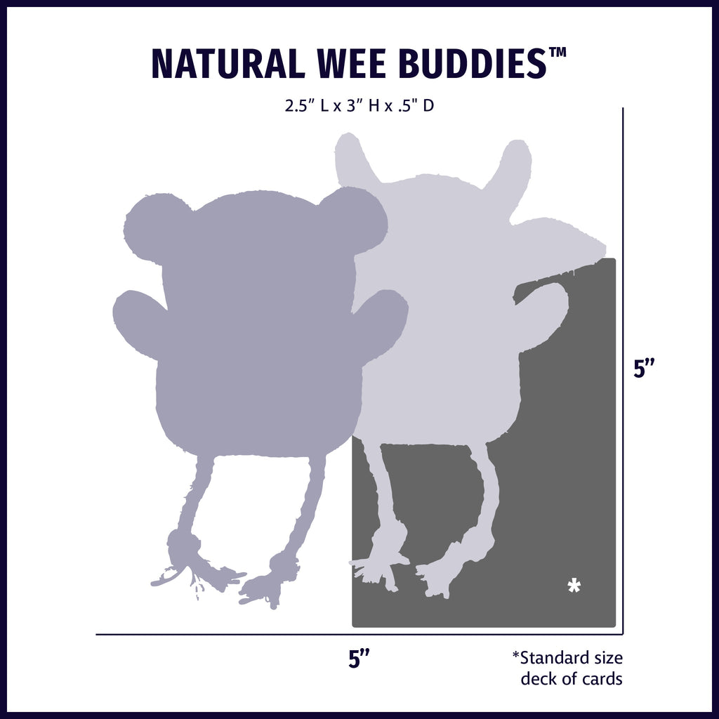 Wee Buddies Natural Leather & Cotton Rope Dog Toys – Set of 2