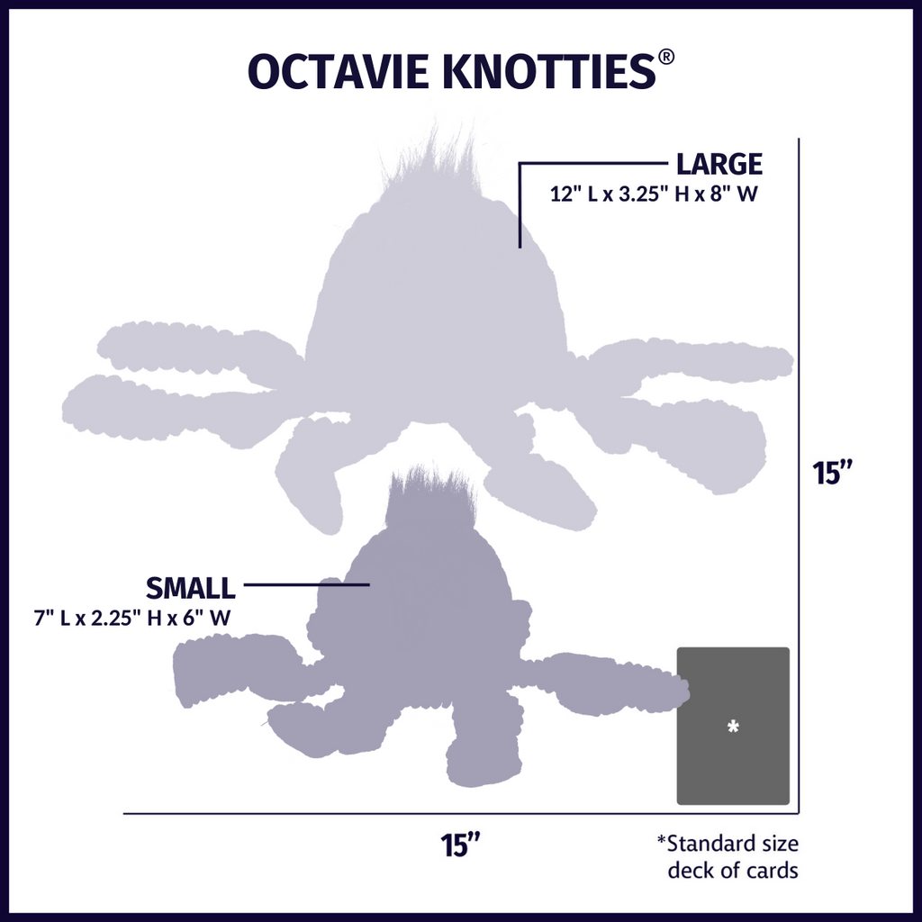Octavie the Octopus Knottie® Plush Dog Toy – Large Octo Green