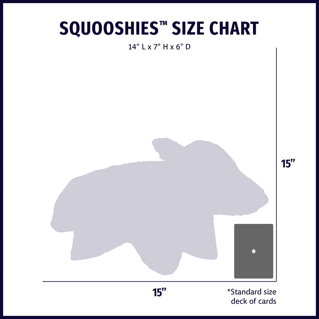 Squooshie Fox Plush Dog Toy with Tweedy Texture, 14-Inch
