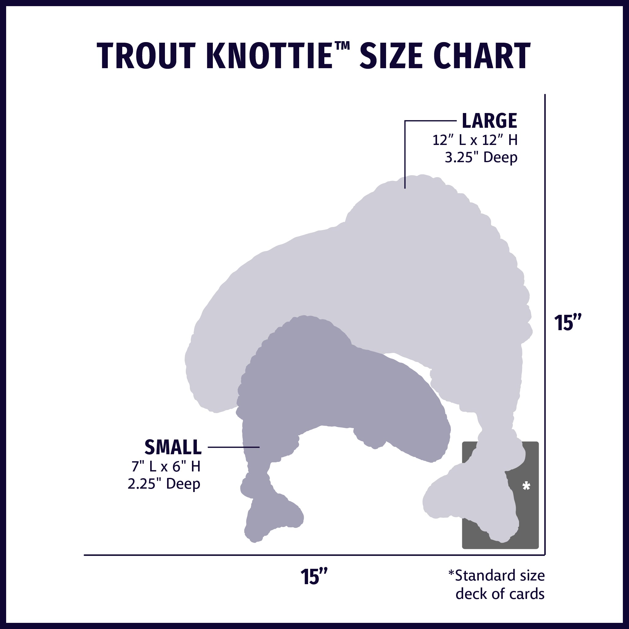 Trout Knotties® Plush Dog Toy with Squeaker, Half-Rounded Shape