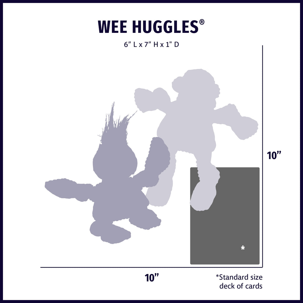Wee Huggles 6-Pack Plush Dog Toys for Small Breeds