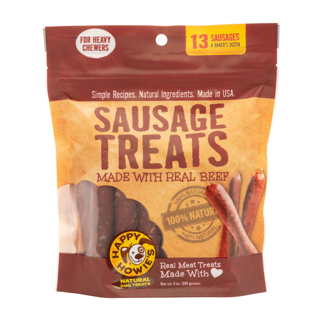 Beef Sausage Dog Treats, 4-Inch, 13 Count