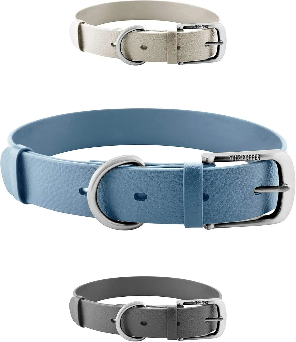 Heavy Duty Waterproof Dog Collar Metal Buckle Odor Proof XS–L (all colors)