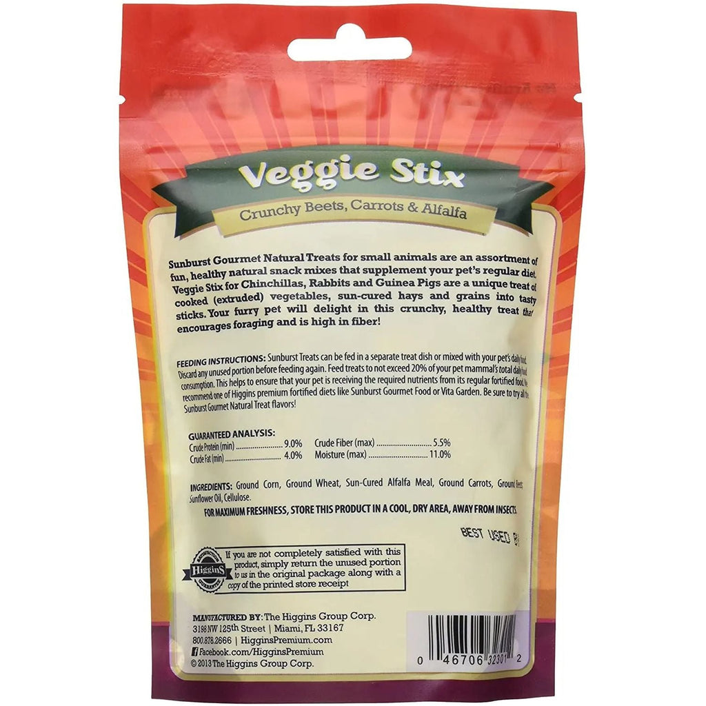 Veggie Stix Crunchy Treats for Guinea Pigs, Rabbits & Chinchillas