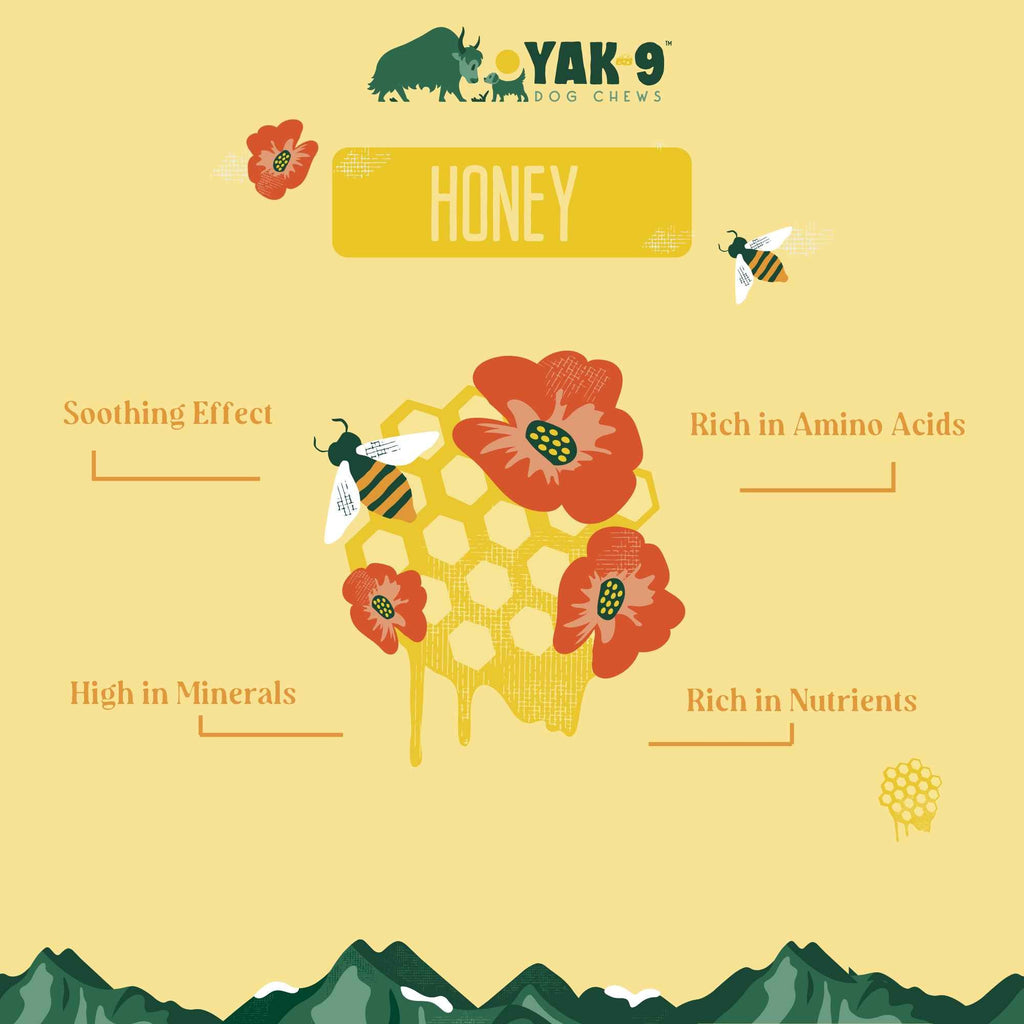 Honey Yak Cheese Dog Chews with Organic Himalayan Honey