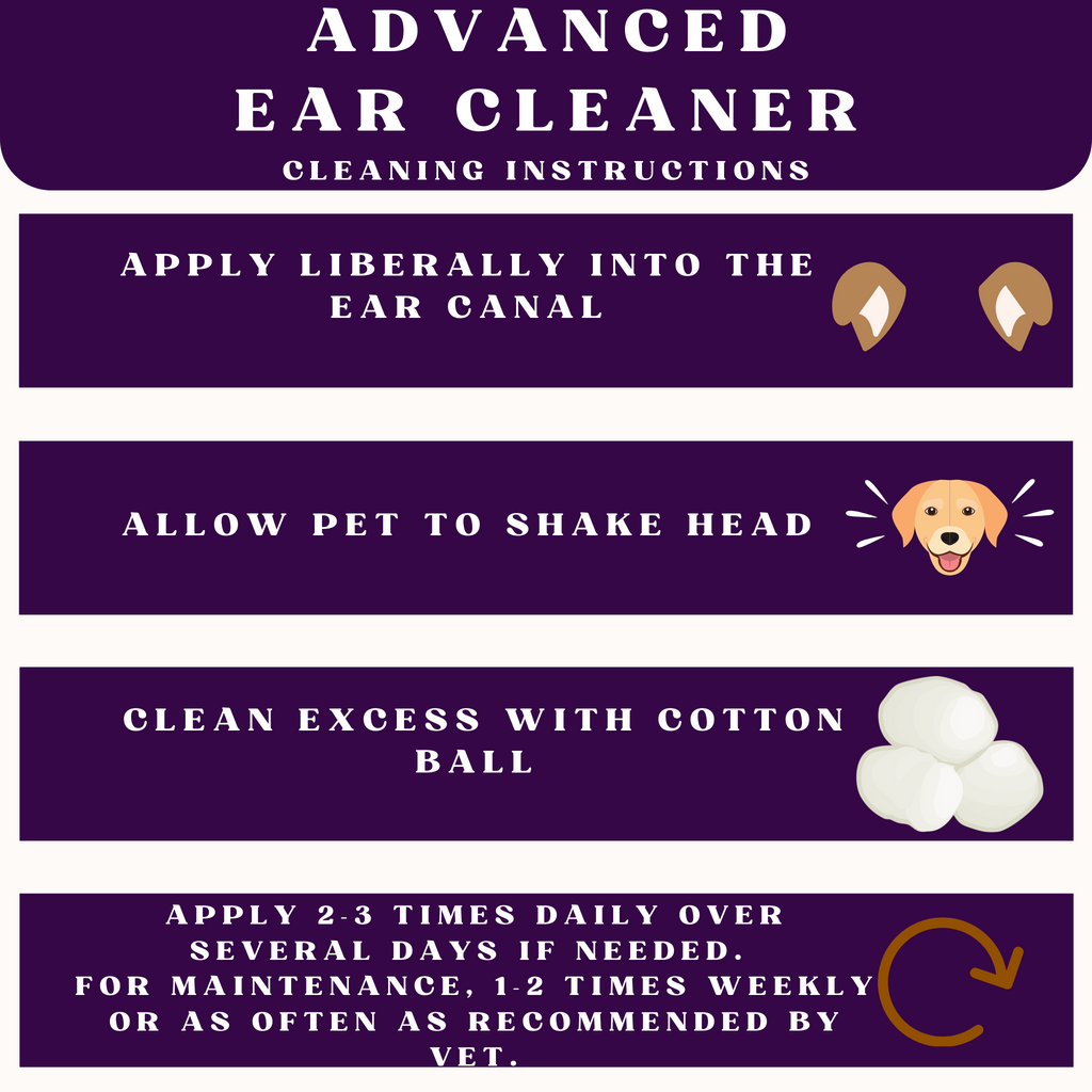 Alcohol-Free Pet Ear Cleaner with Bandana, 8oz