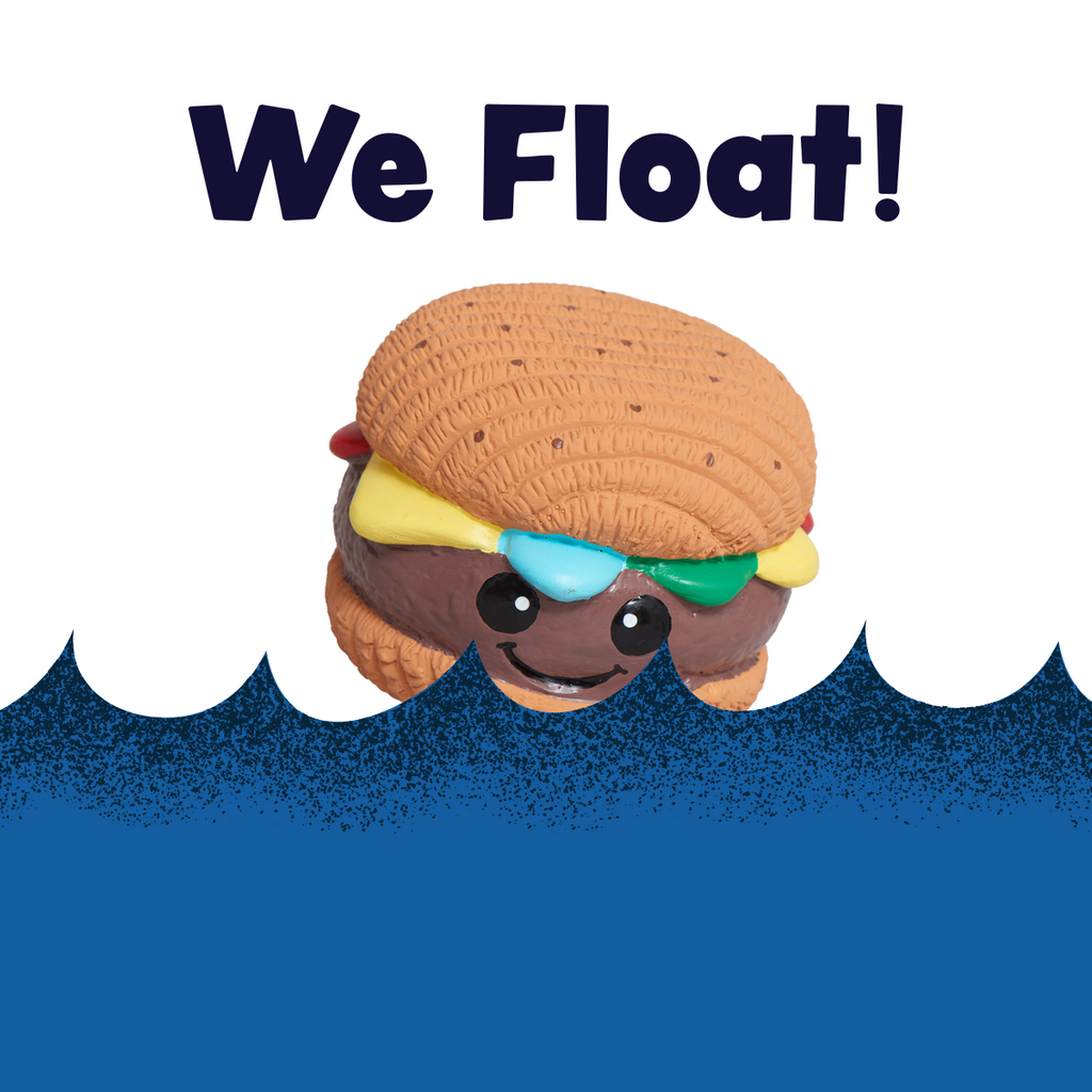 Ruff-Tex Big Buns Hamburger Dog Toy – Bouncy Squeaky Latex Ball