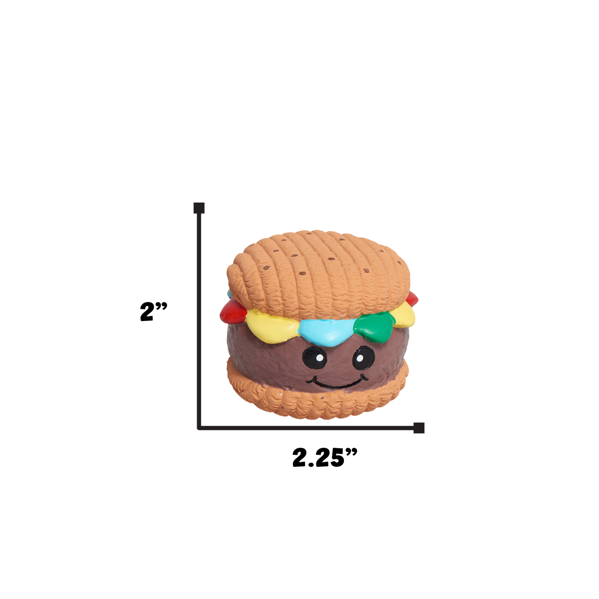 Ruff-Tex Big Buns Hamburger Dog Toy – Bouncy Squeaky Latex Ball