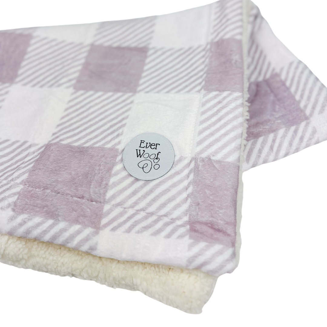 Sugar Plum Dog Blanket – Double-Sided Microfiber & Sherpa, 70x100cm