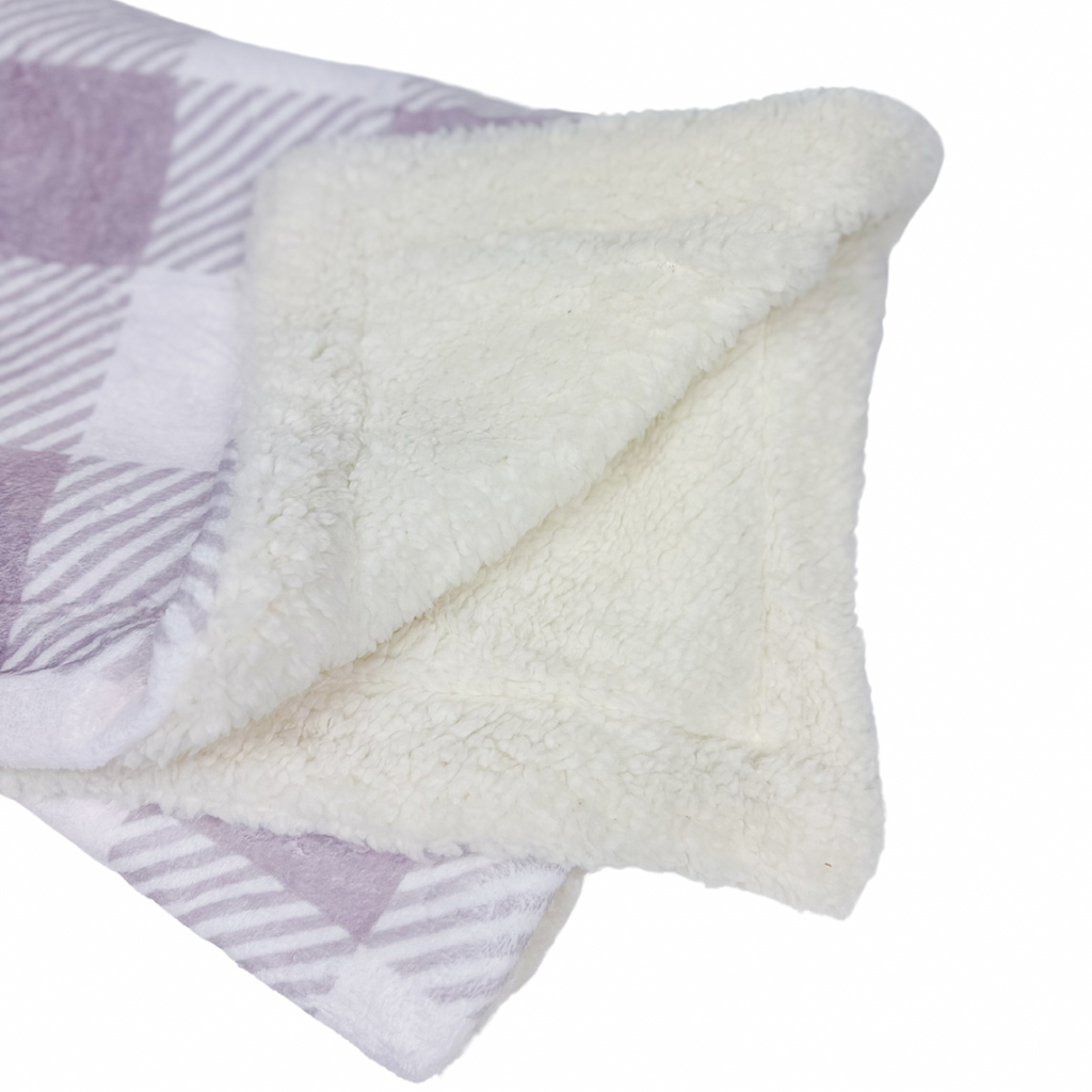 Sugar Plum Dog Blanket – Double-Sided Microfiber & Sherpa, 70x100cm