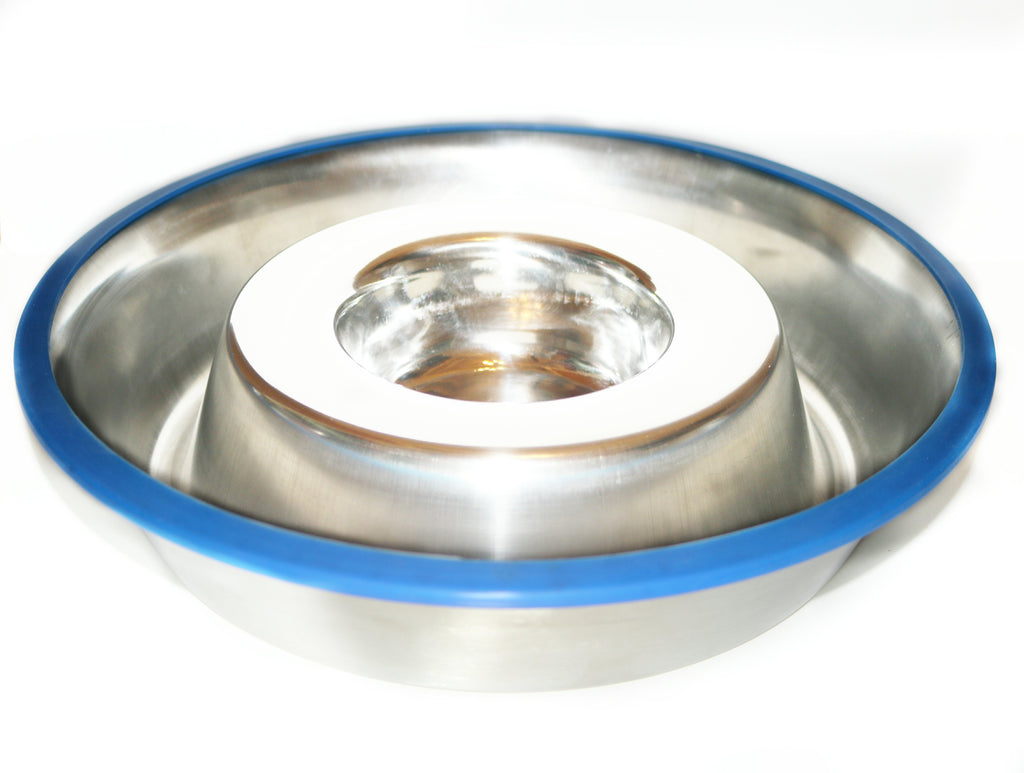 Mr. Peanut's Slow Feed Anti Bloat Dog Bowl with Bonded Silicone Base