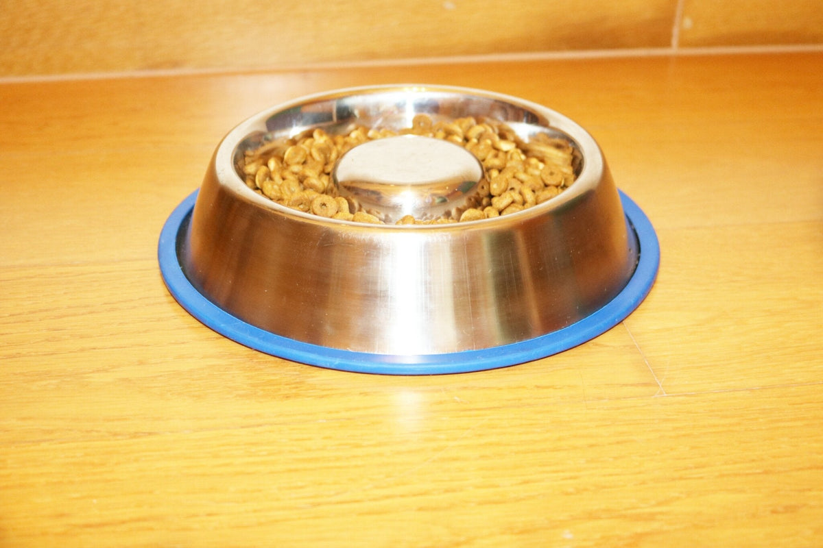 Mr. Peanut's Slow Feed Anti Bloat Dog Bowl with Bonded Silicone Base
