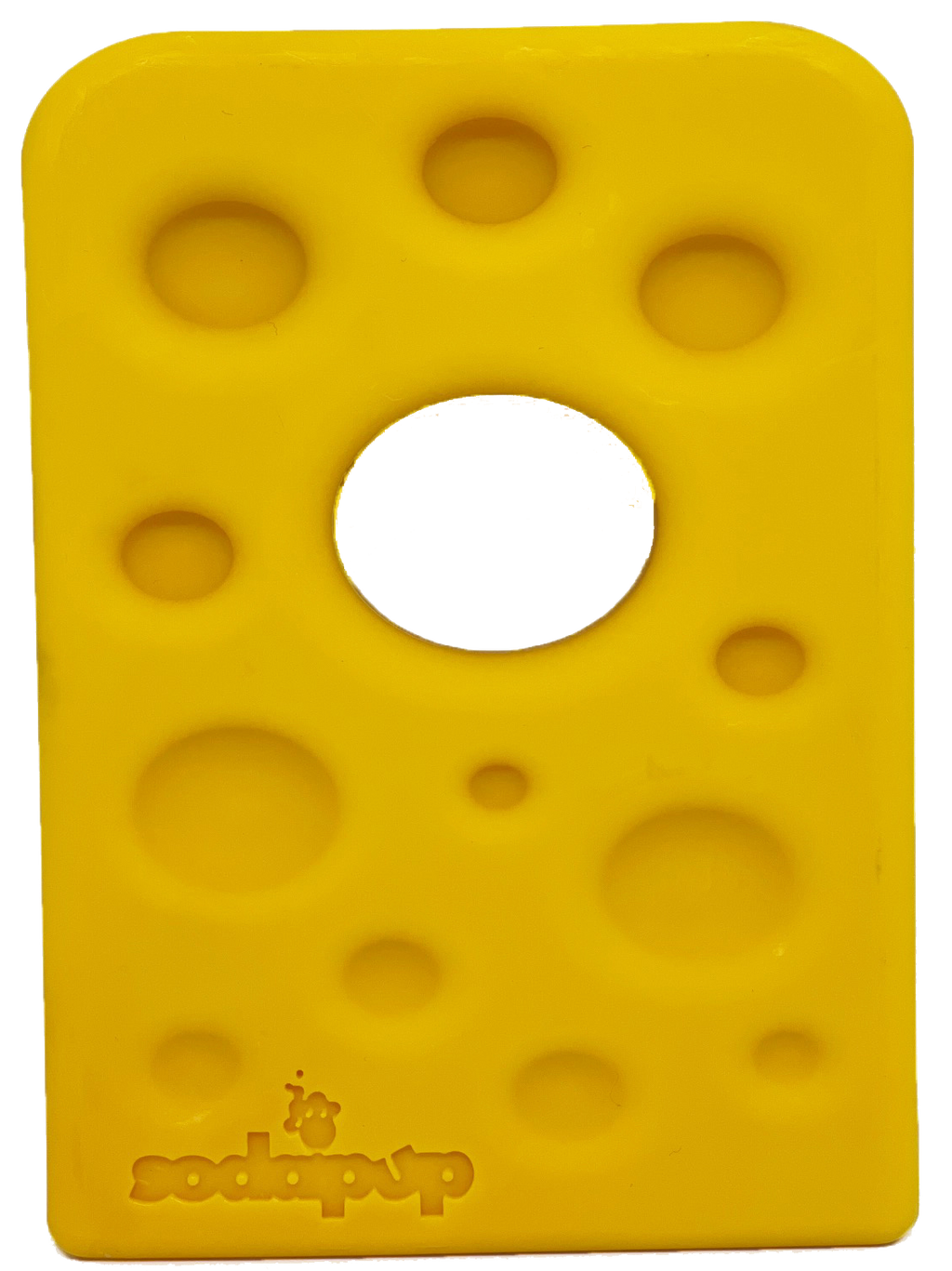 Swiss Cheese Wedge eChew Durable Dog Chew Toy, 5.5" for Power Chewers
