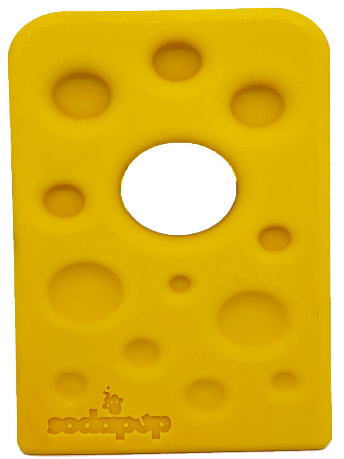Swiss Cheese Wedge eChew Durable Dog Chew Toy, 5.5" for Power Chewers