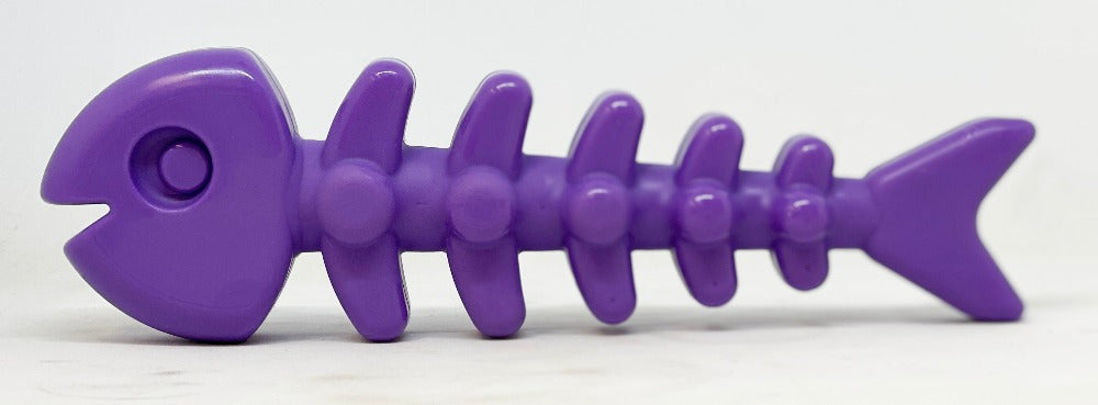 Fish Bone Ultra Durable Nylon Chew Toy for Dogs, Purple
