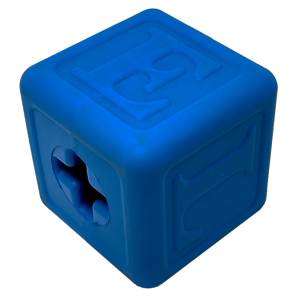 Love Cube Rubber Dog Chew Toy & Treat Dispenser – Large