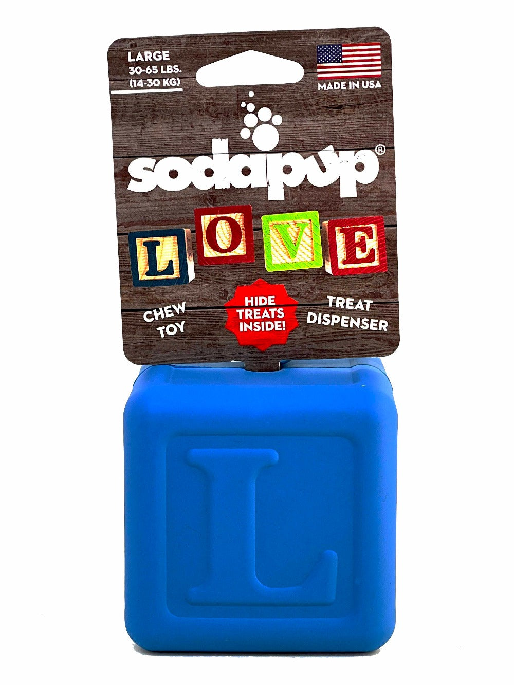 Love Cube Rubber Dog Chew Toy & Treat Dispenser – Large