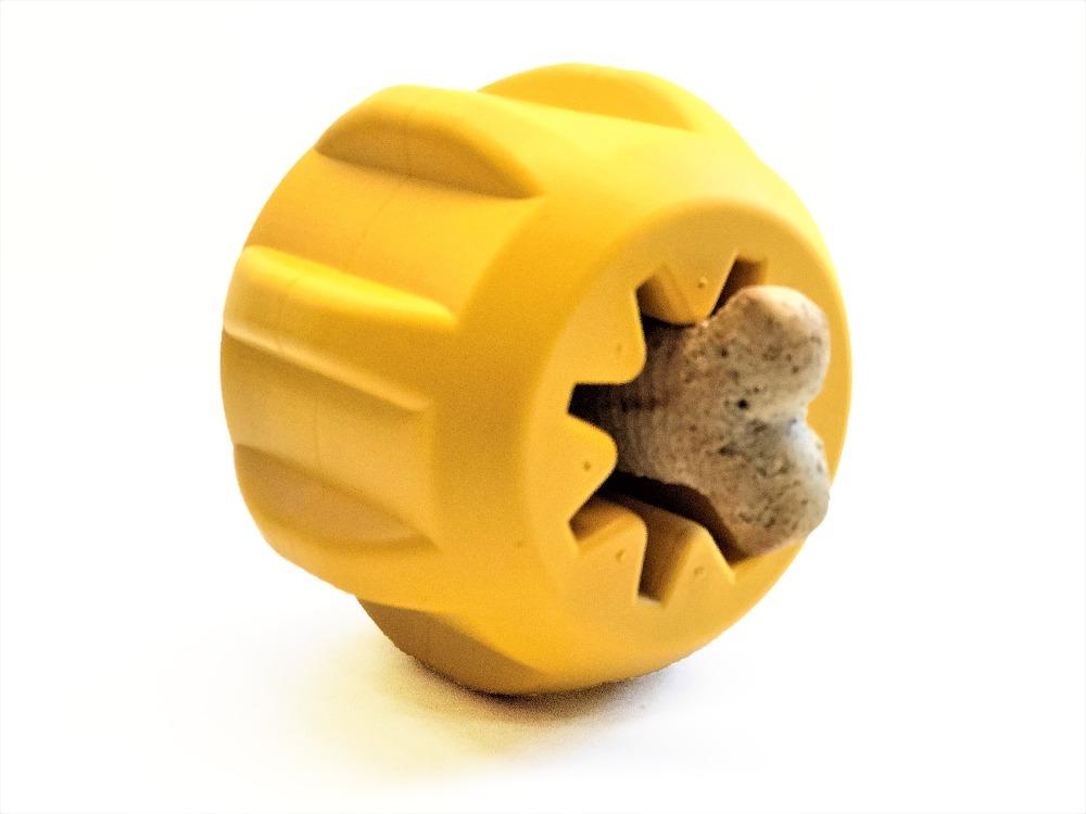 Gear eDispenser Rubber Chew Toy and Treat Holder for Power Chewers, Large