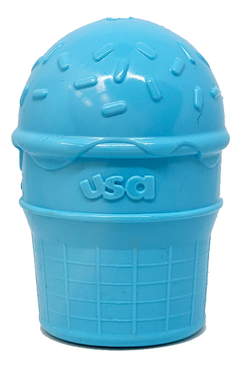 Ice Cream Cone Dog Chew Toy & Treat Dispenser, Large, Natural Rubber