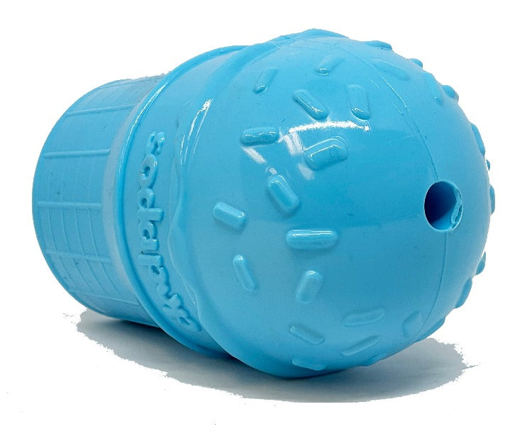 Ice Cream Cone Dog Chew Toy & Treat Dispenser, Large, Natural Rubber