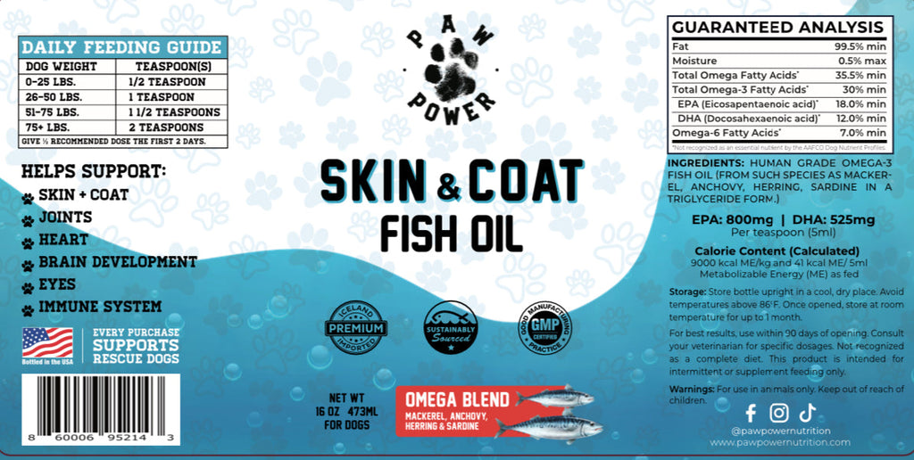 Skin & Coat Omega-3 Fish Oil for Dogs & Cats, 16 oz Pump