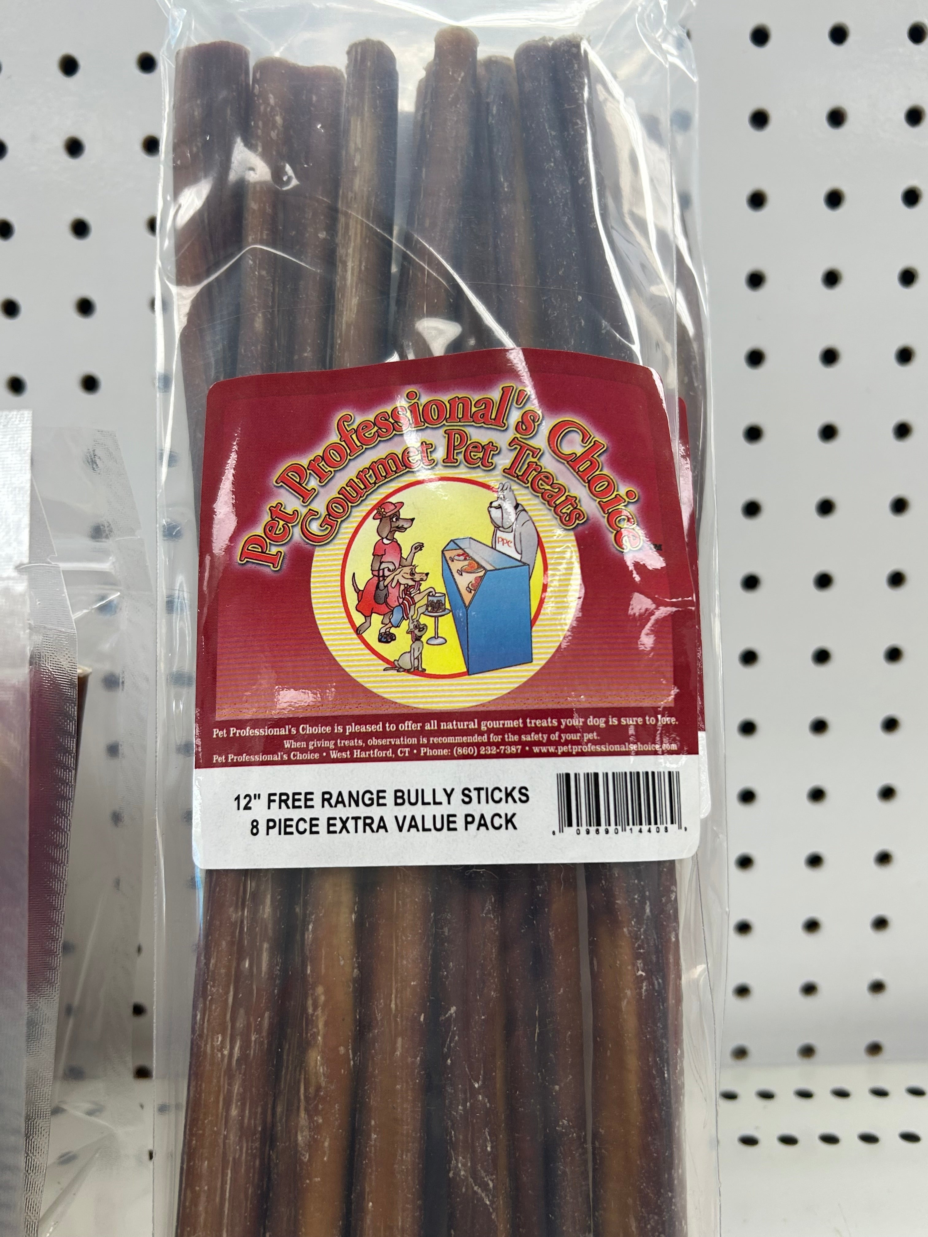 12" Free Range Bully Sticks for Medium and Large Dogs