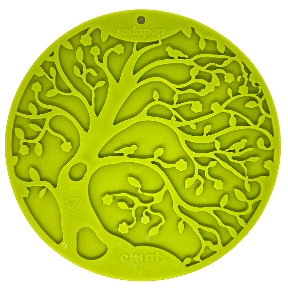 Tree of Life Dog Lick Mat with Suction Cups, 8" Diameter