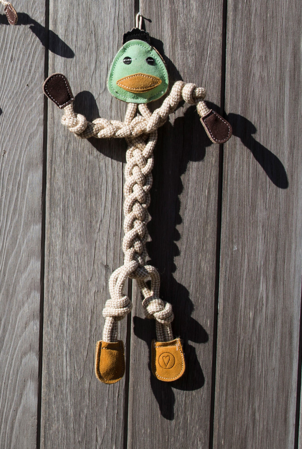 Dilly Duck Rope Dog Toy – Hemp & Cotton, 19" for Medium/Large Dogs