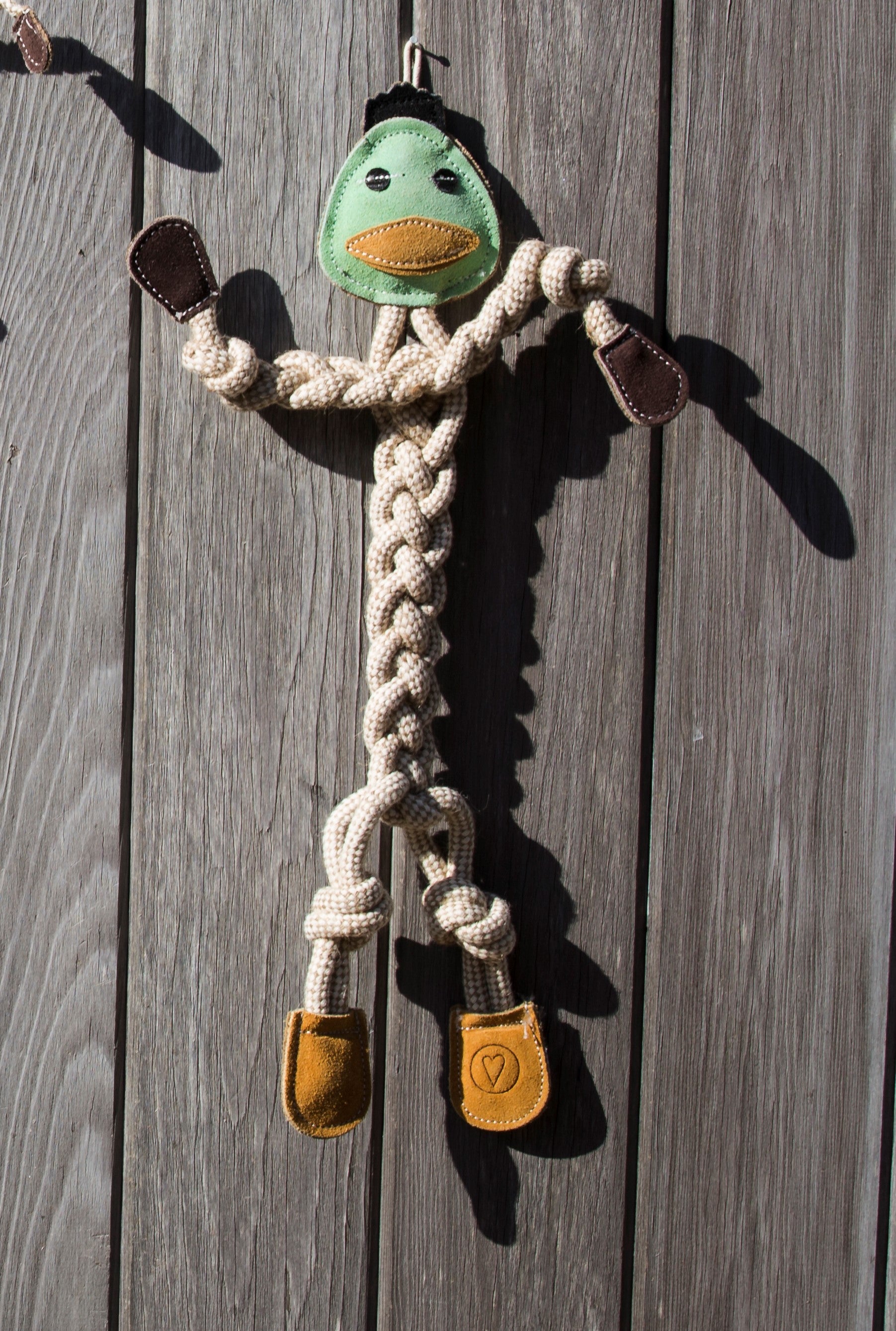 Dilly Duck Rope Dog Toy – Hemp & Cotton, 19" for Medium/Large Dogs