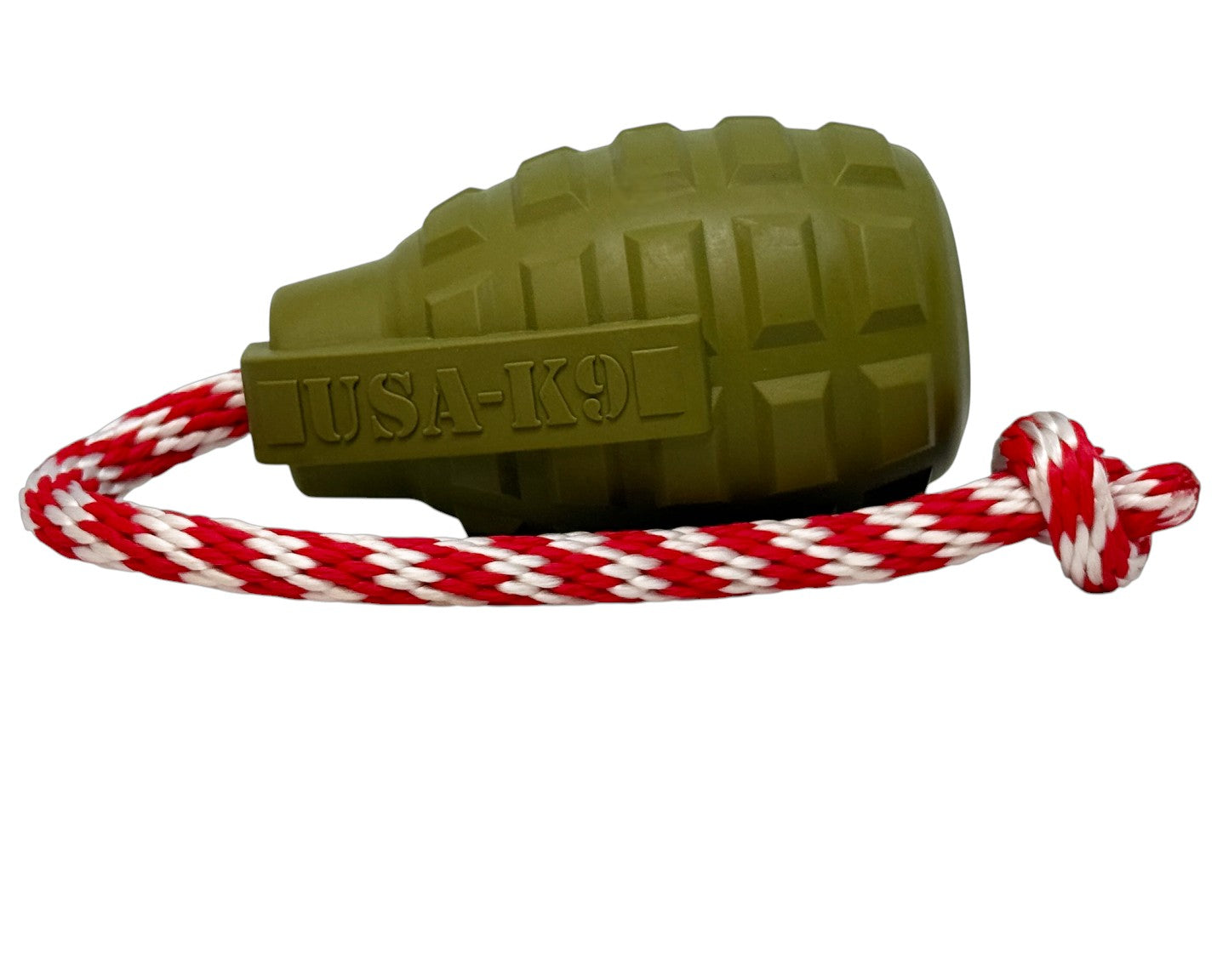 USA-K9 Grenade Dog Toy, Large, Steel Blue, for Power Chewers 30–60 lbs